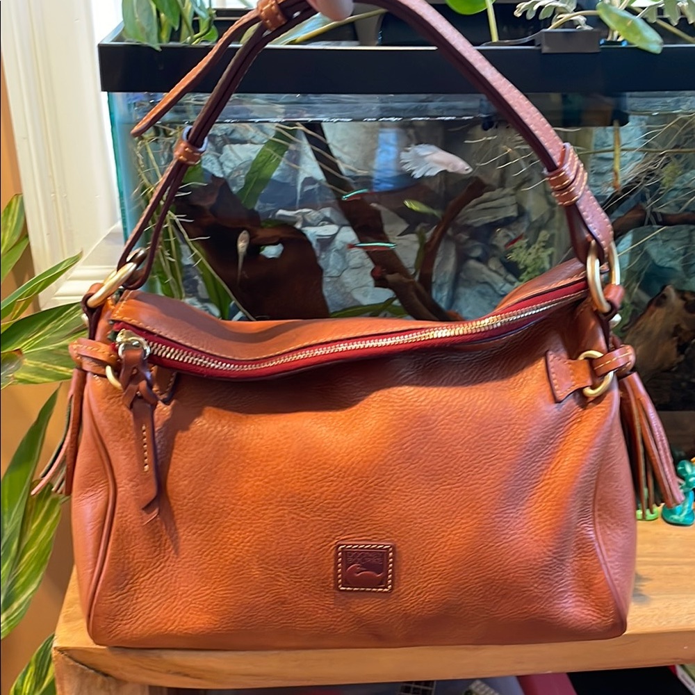 Dooney & Bourke pebble grain tassel hobo